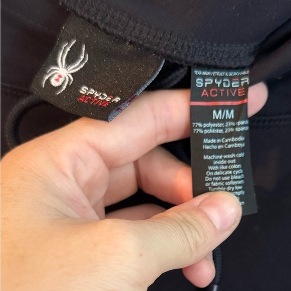 Ladies Spyder Active Black Side Pocket High Rise Jiggers, Size M - Picture 5 of 9